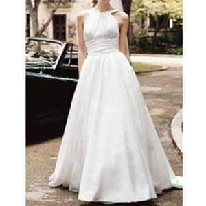 NWT David's Bridal White Wedding Dress White
